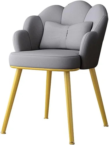 Vista 11 de Silla de comedor moderna de cuero, silla de tocador con patas de silla de metal, cocina, dormitorio, sala de matrimonio, balcón, sofá, silla, pasta