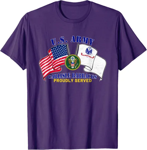 Vista 5 de Carlisle Barracks Pennsylvania Pa Army Base Camiseta con bandera estadounidense, Negro
