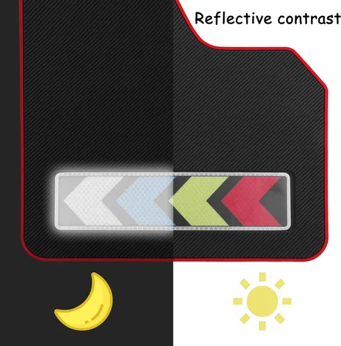 Vista 4 de 4 piezas de solapas reflectantes para barro de coche, solapas de goma blanda para protección contra salpicaduras, guardabarros de seguridad