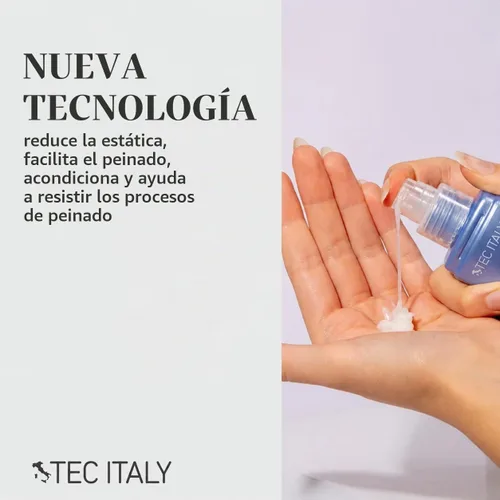 Vista 3 de Tec Italy Omni Restore Protector Tratamiento de protección térmica sin enjuague para cabello procesado y dañado, cuidado acondicionador