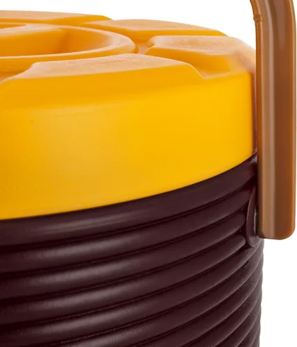 Vista 3 de Dispensador de bebidas frías y calientes, dispensador de bebidas aislado de 3.4 galones con grifo, cubo de acero inoxidable para bebidas frías