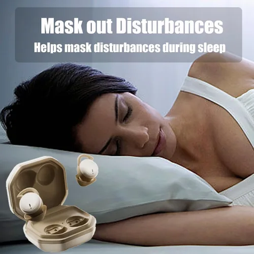 Vista 3 de Audífonos para dormir, auriculares inalámbricos Bluetooth para dormir de lado, para insomnio, ronquidos, invisibles, cómodos con cancelación