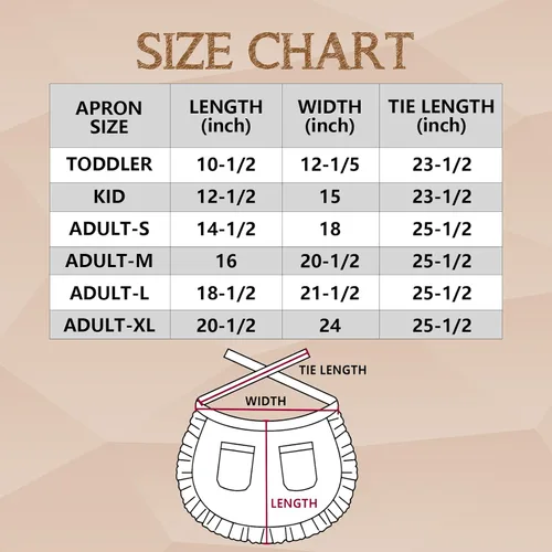 Vista 2 de Aspire Waist Apron with Pockets, Women's Kitchen Half Apron, Cotton Costume Maid Apron for Cooking Bairn