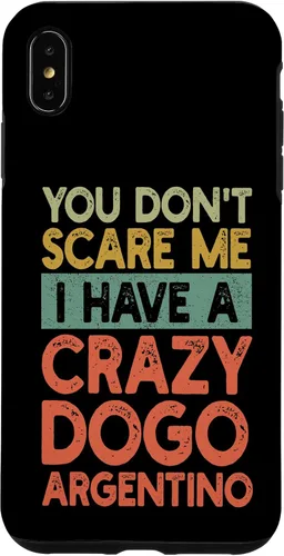 Vista 7 de iPhone 15 You Don't Scare Me Dogo Argentino Owner Pet Dog Dad Retro Case