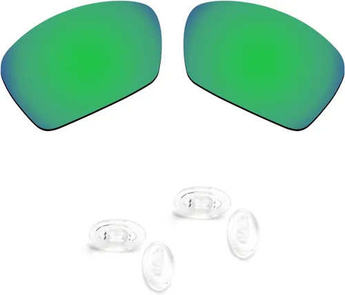 Vista 10 de Eye Opening Stuff Lentes de repuesto polarizadas y almohadillas de nariz compatibles con gafas de sol Oakley Plaintiff OO4057 Dorado