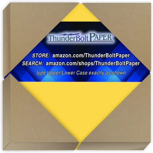 Vista 14 de 100 brillante amarillo dorado 65LB cover card de papel – 3" x 5" (3 x 5 inches) Tamaño photo card frame – 65 lb/Libra luz peso cartulina