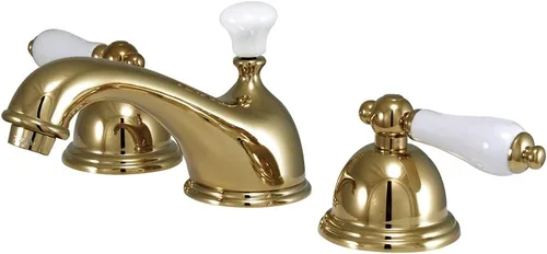 Vista 9 de Kingston Brass KS3967PL Grifo de baño extendido de 8 pulgadas, latón cepillado