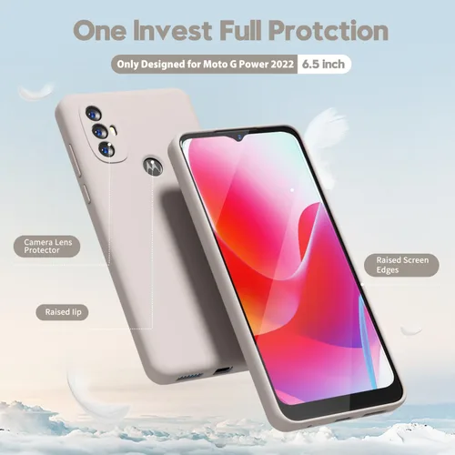 Vista 3 de oakxco para Motorola Moto G Power 2022 Funda de teléfono/Moto G Play 2023 Funda de teléfono de silicona líquida, goma de goma delgada y suave en gel
