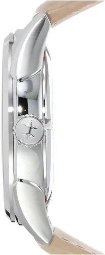 Vista 2 de Hamilton Reloj Jazzmaster Open Heart suizo automático caja de 1.654 in, esfera azul, correa de cuero beige (Modelo H32705842), Azul, Classic