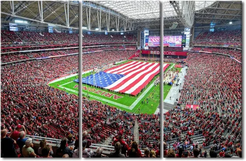 Vista 82 de TUMOVO MetLife Stadium - Decoración de pared de Nueva York, 3 piezas, lienzo, arte de pared para decoración del hogar, juegos de fútbol americano