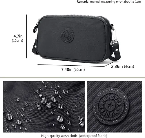 Vista 2 de Bolso de mano pequeño con cierre de cremallera, para teléfono móvil, tarjetero impermeable