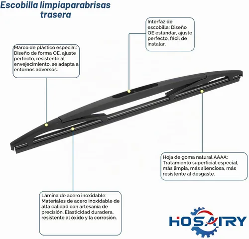 Vista 4 de Juego de limpiaparabrisas trasero para Ford Escape Flex 2008-2019, para Mazda Tribute 2008-2011, para Mercury Mariner 2008-2012, para Lincoln MKT