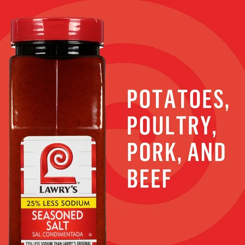 Vista 12 de Lawry's 25% menos de sal sazonada de sodio, 36.5 oz