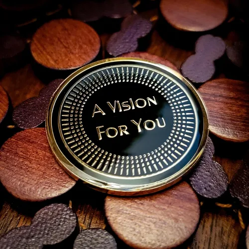 Vista 3 de Ficha de afirmación de regalo de recuperación de monedas AA con chip de sobriedad Medallón de Alcohólicos Anónimos Chapado en Oro