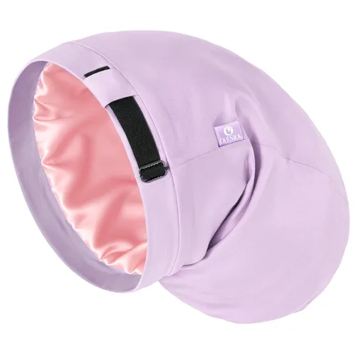 Vista 15 de OLESILK Gorro de seda para cabello rizado, gorro de seda para dormir, unisex, mediano, negro