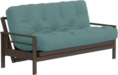 Vista 23 de Royal Sleep Products by The Futon Factory - Colchón futón de espuma de 8 pulgadas, tela negra sólida, tamaño Twin, espumas certificadas CertiPUR