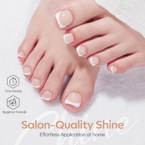 Vista 4 de Modelones Herramienta de punta francesa: 6 piezas de sellos de uñas francesas, kit de manicura francesa adecuado para bricolaje junto con esmalte