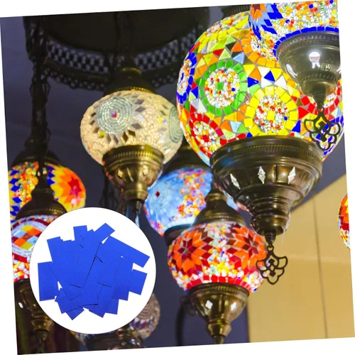 Vista 2 de EXCEART Calcomanías de mosaico, paquete de 6 azulejos de mosaico de espejo de vidrio, calcomanías autoadhesivas para pared, fáciles de limpiar