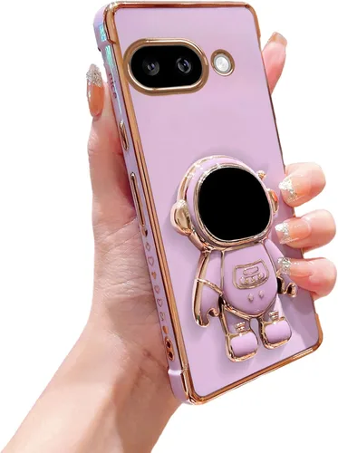 Vista 13 de phylla Funda para teléfono para Google Pixel 7A 6.1" 5g, Funda de teléfono con soporte astronauta chapado de lujo con patrón lateral pequeño