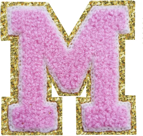 Vista 108 de 3Pcs Letter Patches Varsity Glitters Chenille,SPRT Iron on Blue Letter Patch,Alphabet Cloth Patch for Team Costume Decoration 3.1in Height S