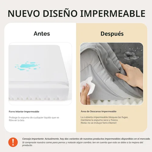 Vista 4 de Bedsure - Cama para gatos de interior, sofá cama lavable para perros muy pequeños, espuma de soporte con funda extraíble y lavable, forro Gris