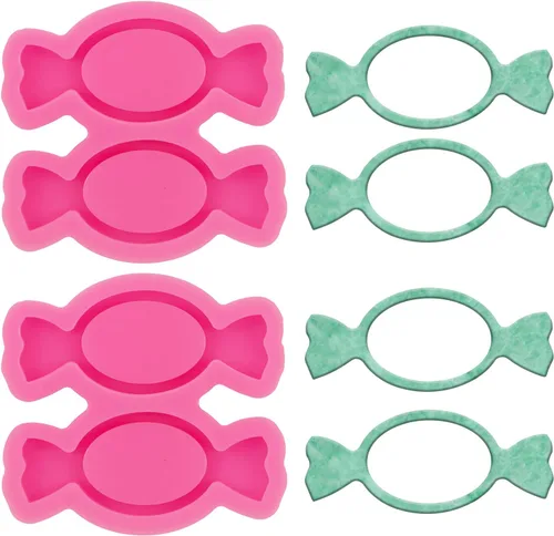 Vista 8 de 2 moldes de silicona de resina de corazón de 20 cavidades mini corazones de resina epoxi molde de fundición para joyería y colgantes, bricolaje