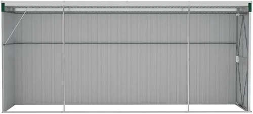 Vista 4 de vidaXL Storage Shed, Wall-Mounted Garden Shed with Lockable Double Doors, Outdoor Storage Shed for Backyard Patio Lawn, Green Galvanized Steel