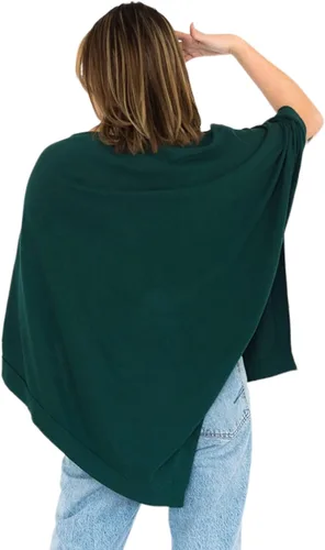Vista 3 de Viverano Suéter de punto Poncho de punto para mujer, algodón orgánico, hilo amoroso