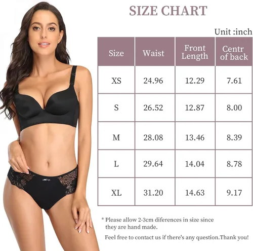 Vista 7 de Intiflower Ropa interior para mujer, a prueba de fugas, ropa interior menstrual de encaje, transpirable y suave
