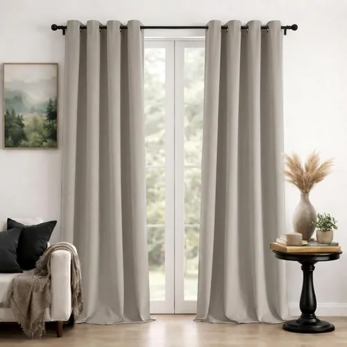 Vista 76 de Simplebrand Cortinas blancas puras de 96 pulgadas de largo para oscurecer la habitación, juego de 2 paneles para dormitorio/sala de estar, bloqueo