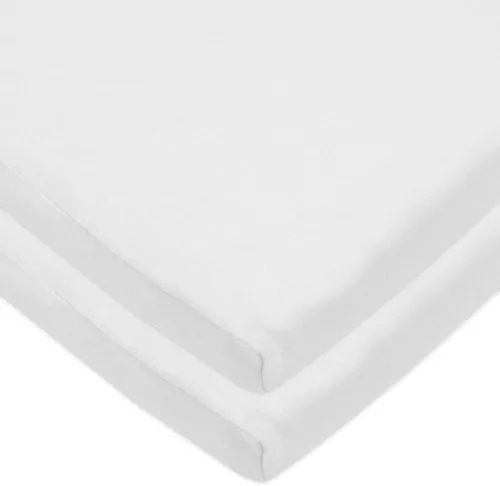 Vista 9 de American Baby Company Sábana bajera ajustable de 15 x 33 pulgadas, 100% algodón natural, suave y transpirable, para niños y niñas Azul bebé