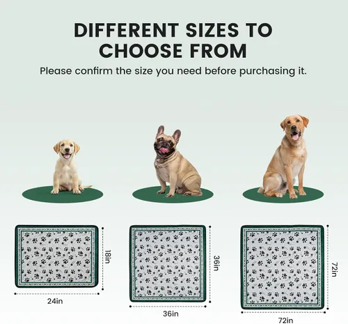 Vista 5 de Gardner Pet - Alfombrillas lavables para orinar para perros, de 36" x 36", antideslizantes con gran absorción de orina, reutilizables