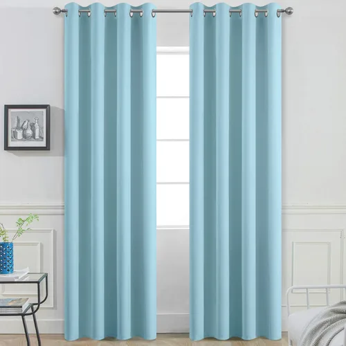 Vista 12 de Cortinas opacas para oscurecer la habitación, con aislamiento térmico, cortinas opacas con ojales para puertas y ventanas de poliéster