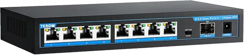 Vista 11 de Switch Ethernet 2.5G de 4 puertos con 2 x 10G SFP+ Uplink – Switch de red TEROW compatible con VLAN, compatible con Gigabit/2.5GbE/10GbE
