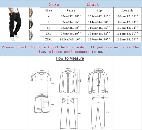 Vista 5 de EELHOE Men Cargo Pants Regular Fit Lightweight Ripstop Trousers Tactical Outdoor Hiking Bottom Pant with Multi-Pocket