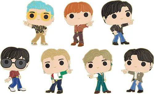 Vista 2 de Funko Pop! Pin Set BTS - Juego de 7 pines para miembros de banda