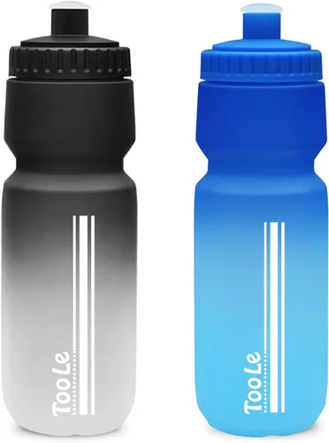Vista 13 de Botella de agua para bicicleta, botella de agua exprimible para ciclismo, a prueba de fugas, sin BPA, con escala de capacidad con tapa superior