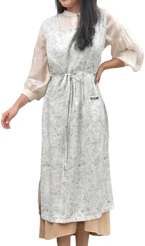 Vista 8 de IRODA Delantal impermeable para mujer, diseño floral elegante, tela 100% impermeable, ajuste ajustable, suave y ligero