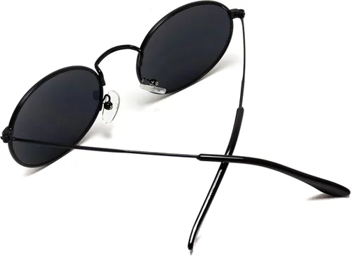 Vista 5 de WearMe Pro - Gafas de sol de lentes polarizadas con marco de metal ovalado pequeño