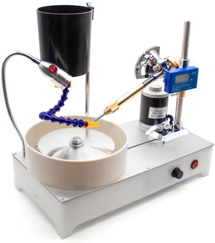 Vista 4 de Máquina facetadora de pulido de piedras preciosas Máquina pulidora de gemas facetadas Pulidora de joyas Máquina lapidaria Amoladora plana 2800RPM