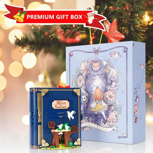 Vista 6 de Juego de bloques de construcción de libro de cuento de hadas, juguetes de construcción, juguetes educativos, regalo para cumpleaños, Navidad, Año
