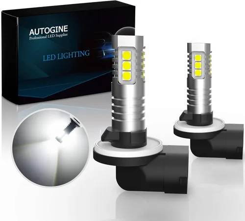 Vista 9 de AUTOGINE Bombillas LED antiniebla H3, 2000 lúmenes, extremadamente brillantes, 3030-SMD H3, bombillas LED con proyector para automóviles