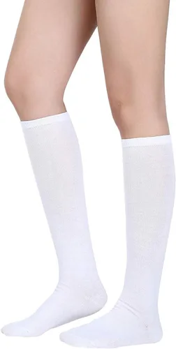 Vista 2 de SATINIOR Calcetines altos hasta la rodilla para mujer, calcetines de Halloween para cosplay