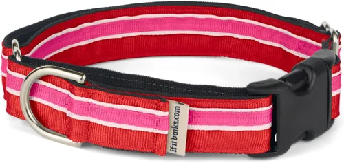 Vista 13 de If It Barks Collar Martingala de 1 pulgada con hebilla de liberación rápida, ajustable, fabricado en Estados Unidos, pequeño, arándano