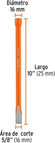 Vista 3 de TRUPER C-5/8X10 cinceles fríos 5/8"(16mm) 10"(25cm)