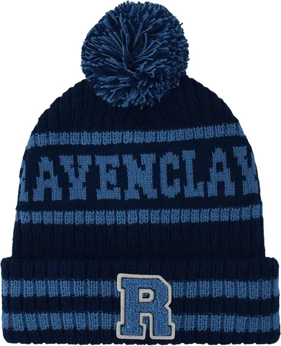 Vista 2 de Concept One Hogwarts - Conjunto de gorro y bufanda unisex de Harry Potter para adultos, gorro de punto de invierno con puño y pompón