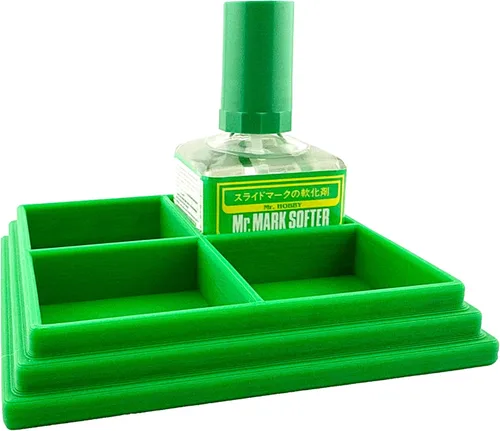 Vista 9 de Jeff Did It! - Soporte cuadrado de cemento con pegamento para 4 botellas compatible con Mr Hobby Cement Setter Weathering y otras botellas cuadradas