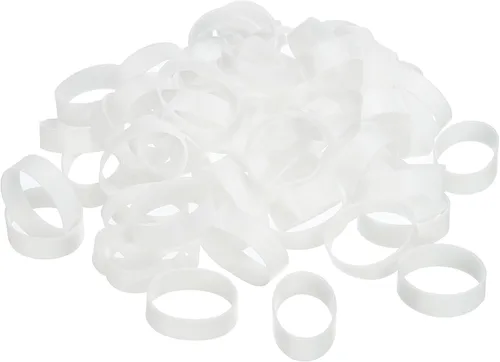 Vista 11 de PATIKIL Bandas de goma de silicona, 50 piezas antideslizantes de 0.9 pulgadas, color negro plano para envolver cables, envolturas de bolsas, arte