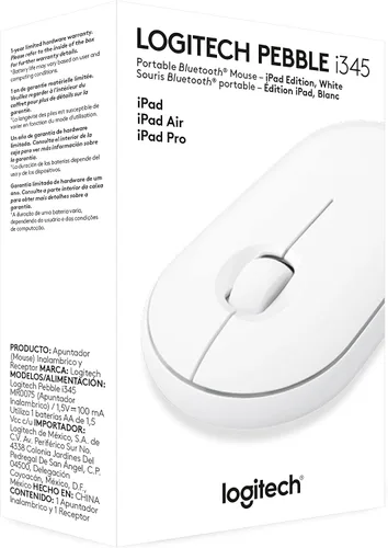 Vista 7 de Logitech Pebble i345 ratón inalámbrico Bluetooth para iPad - Blanco apagado