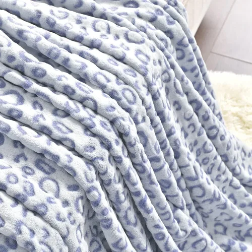 Vista 5 de PLEASANT BOULEVARD Manta de Vellón con Estampado de Leopardo, Colcha de Microfibra de Felpa Premium Liviana Acogedora y Cálida para Sofá, Diván